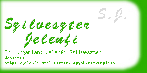 szilveszter jelenfi business card